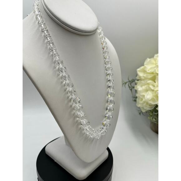 Swarovski Vintage Graduated
 Faceted Crystal Bead Necklace Statement Jewelry - Picture 15 of 16